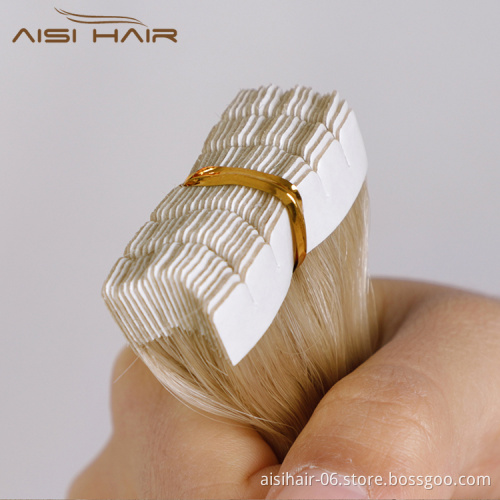 Aisi Hair Cheap Unprocessed 9A Brazilian Double Drawn Color 613# Bundles Human Hair Extension For Black White Women